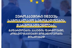 კონსულტაციები სამოქალაქო საზოგადოების ორგანიზაციებთან