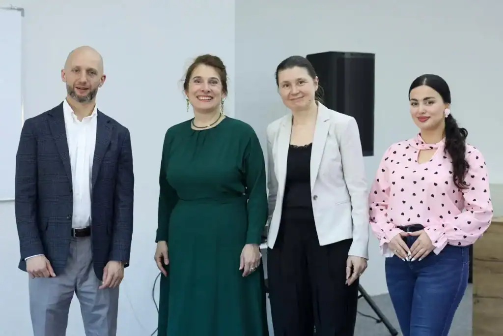 Giorgi Tsimintia (UNDP Georgia), Nino (Nika) Kochishvili (EU Delegation to Georgia), Anu-Mall Naarits, Tatia Paradashvili (Visionest Institute)